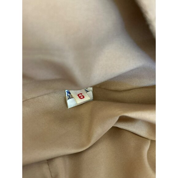 Vintage Women Pierre Cardin Belted Button-Up Camel Trench Coat Sz 6 Quiet Luxury - Picture 5 of 5